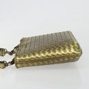 BOTTEGA VENETA INTRECCIATO Tote Bag Leather Gold 189228 Auth 195086A-4