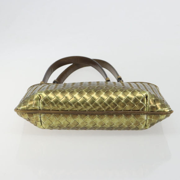 BOTTEGA VENETA INTRECCIATO Tote Bag Leather Gold 189228 Auth 195086A