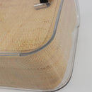 Salvatore Ferragamo Vala Chain Hand Bag Plastic Clear Silver Auth 195087V-15