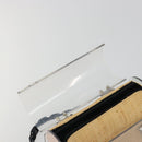 Salvatore Ferragamo Vala Chain Hand Bag Plastic Clear Silver Auth 195087V-20