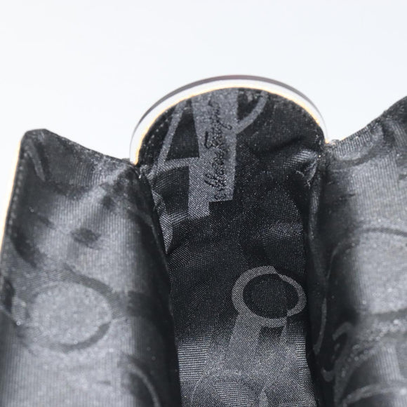 Salvatore Ferragamo Vala Chain Hand Bag Plastic Clear Silver Auth 195087V