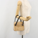 Salvatore Ferragamo Vala Chain Hand Bag Plastic Clear Silver Auth 195087V-26