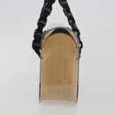 Salvatore Ferragamo Vala Chain Hand Bag Plastic Clear Silver Auth 195087V-4