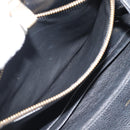 Salvatore Ferragamo Gancini Studio Hand Bag Leather 2way Black Gold Auth 195088-23