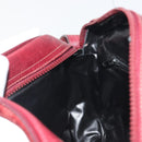 CELINE Macadam Canvas Horse Carriage Bag Suede Bordeaux Gold Auth 195091-19