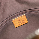 GUCCI GG Canvas Hand Bag Beige Silver 113009 Auth 195092-19