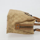GUCCI GG Canvas Hand Bag Beige Silver 113009 Auth 195092-3