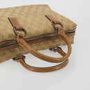 GUCCI GG Canvas Hand Bag Beige Silver 113009 Auth 195092-7
