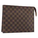 LOUIS VUITTON Damier Ebene Poche Toilette 26 Pouch N47543 LV Auth 195093-1