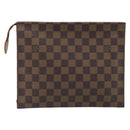 LOUIS VUITTON Damier Ebene Poche Toilette 26 Pouch N47543 LV Auth 195093-2