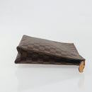 LOUIS VUITTON Damier Ebene Poche Toilette 26 Pouch N47543 LV Auth 195093-3