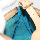 FENDI Zucchino Canvas Hand Bag Gold Green Auth 195094A-20