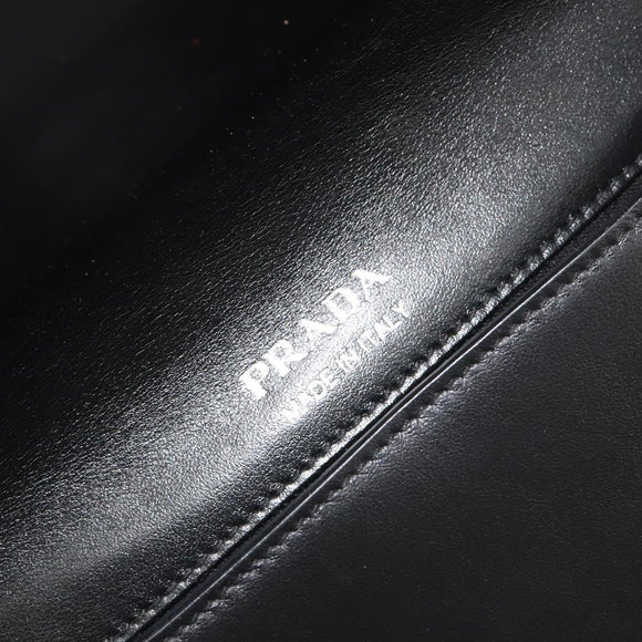 PRADA Chain Shoulder Bag Saffiano leather Pink Silver Auth 195095A