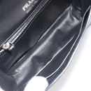 PRADA Chain Shoulder Bag Saffiano leather Pink Silver Auth 195095A-9