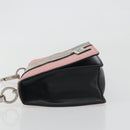 PRADA Chain Shoulder Bag Saffiano leather Pink Silver Auth 195095A-4