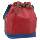 LOUIS VUITTON Epi Noe Shoulder Bag Tricolor Red Blue M44084 LV Auth 195096A-1