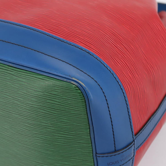 LOUIS VUITTON Epi Noe Shoulder Bag Tricolor Red Blue M44084 LV Auth 195096A