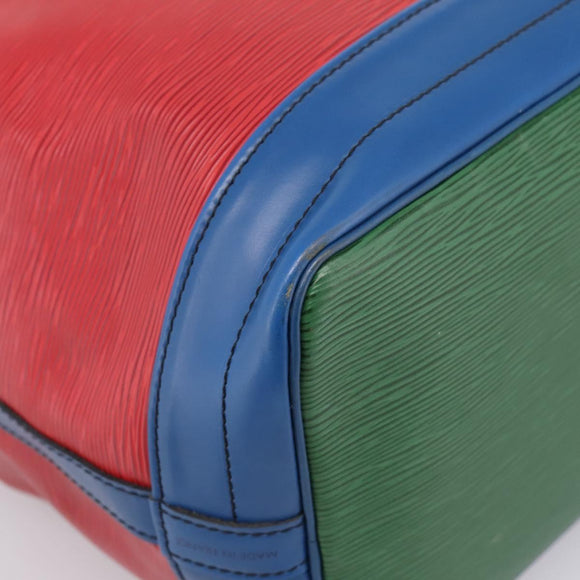 LOUIS VUITTON Epi Noe Shoulder Bag Tricolor Red Blue M44084 LV Auth 195096A