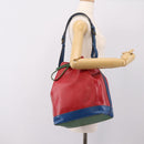 LOUIS VUITTON Epi Noe Shoulder Bag Tricolor Red Blue M44084 LV Auth 195096A-21
