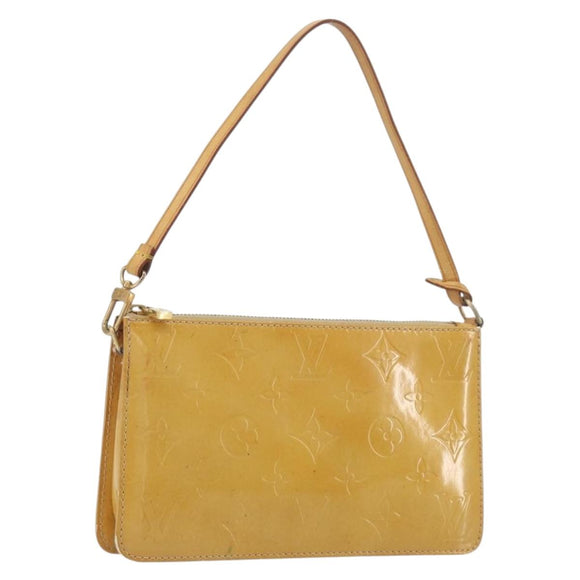 LOUIS VUITTON Monogram Vernis Lexington Pouch Beige M91010 LV Auth 195097