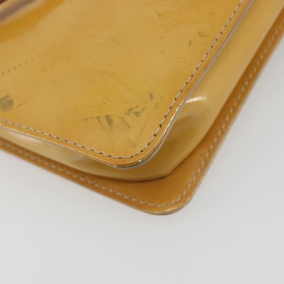 LOUIS VUITTON Monogram Vernis Lexington Pouch Beige M91010 LV Auth 195097