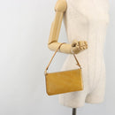 LOUIS VUITTON Monogram Vernis Lexington Pouch Beige M91010 LV Auth 195097-22