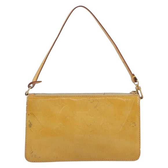 LOUIS VUITTON Monogram Vernis Lexington Pouch Beige M91010 LV Auth 195097