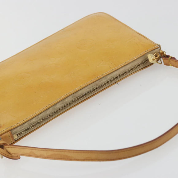 LOUIS VUITTON Monogram Vernis Lexington Pouch Beige M91010 LV Auth 195097
