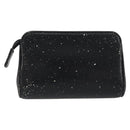 CHANEL COCO Mark Pouch Caviar Skin Black Gold CC Auth 195101-3