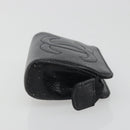 CHANEL COCO Mark Pouch Caviar Skin Black Gold CC Auth 195101-4