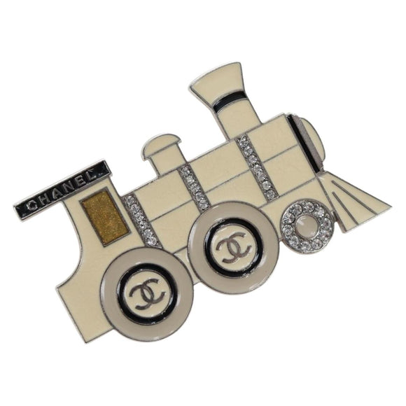 CHANEL Brooch metal Gold Tone CC Auth 195102M