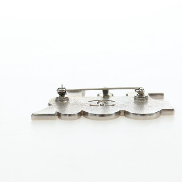 CHANEL Brooch metal Gold Tone CC Auth 195102M