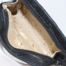 CHANEL Bicolore Pouch Satin Black Gold CC Auth 195103-10