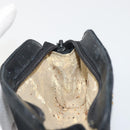 CHANEL Bicolore Pouch Satin Black Gold CC Auth 195103-18