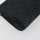 CHANEL Bicolore Pouch Satin Black Gold CC Auth 195103-14