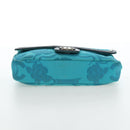 CHANEL Chain Shoulder Bag Canvas Turquoise Blue Silver CC Auth 195104M-6
