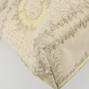 CHANEL Patchwork Chain Tote Bag Tweed Ivory Gold CC Auth 195106SM-11
