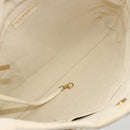 CHANEL Patchwork Chain Tote Bag Tweed Ivory Gold CC Auth 195106SM-17