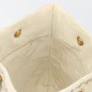 CHANEL Patchwork Chain Tote Bag Tweed Ivory Gold CC Auth 195106SM-18