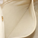 CHANEL Patchwork Chain Tote Bag Tweed Ivory Gold CC Auth 195106SM-21