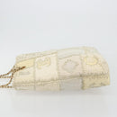 CHANEL Patchwork Chain Tote Bag Tweed Ivory Gold CC Auth 195106SM-5