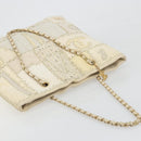 CHANEL Patchwork Chain Tote Bag Tweed Ivory Gold CC Auth 195106SM-6