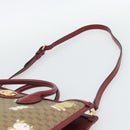 GUCCI Doraemon Micro GG Hand Bag PVC 2way Beige Gold 654345 Auth 195107SAM-10