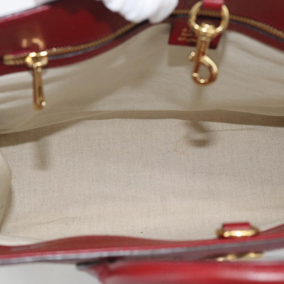 GUCCI Doraemon Micro GG Hand Bag PVC 2way Beige Gold 654345 Auth 195107SAM