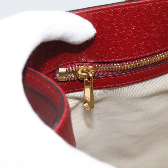 GUCCI Doraemon Micro GG Hand Bag PVC 2way Beige Gold 654345 Auth 195107SAM