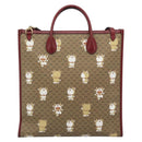GUCCI Doraemon Micro GG Hand Bag PVC 2way Beige Gold 654345 Auth 195107SAM-3