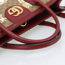 GUCCI Doraemon Micro GG Hand Bag PVC 2way Beige Gold 654345 Auth 195107SAM-7