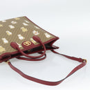 GUCCI Doraemon Micro GG Hand Bag PVC 2way Beige Gold 654345 Auth 195107SAM-9