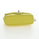CHANEL Matelasse 20 Chain Shoulder Bag Leather Yellow Silver CC Auth 195108M-5