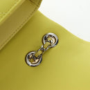 CHANEL Matelasse 20 Chain Shoulder Bag Leather Yellow Silver CC Auth 195108M-22